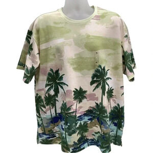 INC International  Concepts Lime Twist Tropical Print Mens Shirt New With Tags
